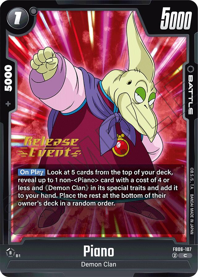 Piano (FB06-107) [Rivals Clash Release Event Cards] | Total Play