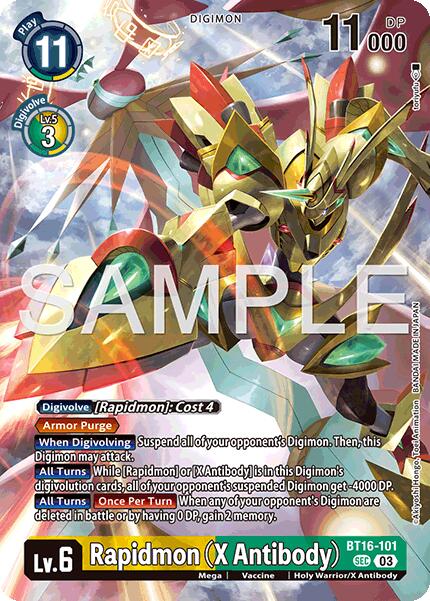 Rapidmon [BT16-101] (X Antibody) (Limited Card Pack -Billion Bullet-) [Limited Card Pack -Billion Bullet-] | Total Play