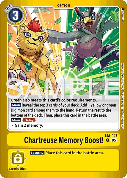Chartreuse Memory Boost! [LM-047] (Limited Card Pack -Billion Bullet-) [Limited Card Pack -Billion Bullet-] | Total Play