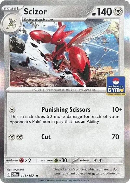 Scizor (141/197) (Pokemon Gym Promo) [Scarlet & Violet: Obsidian Flames] | Total Play