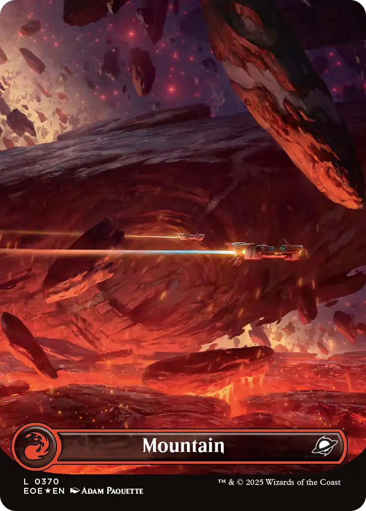 Mountain (0370) (Borderless) (Galaxy Foil) [Edge of Eternities] | Total Play