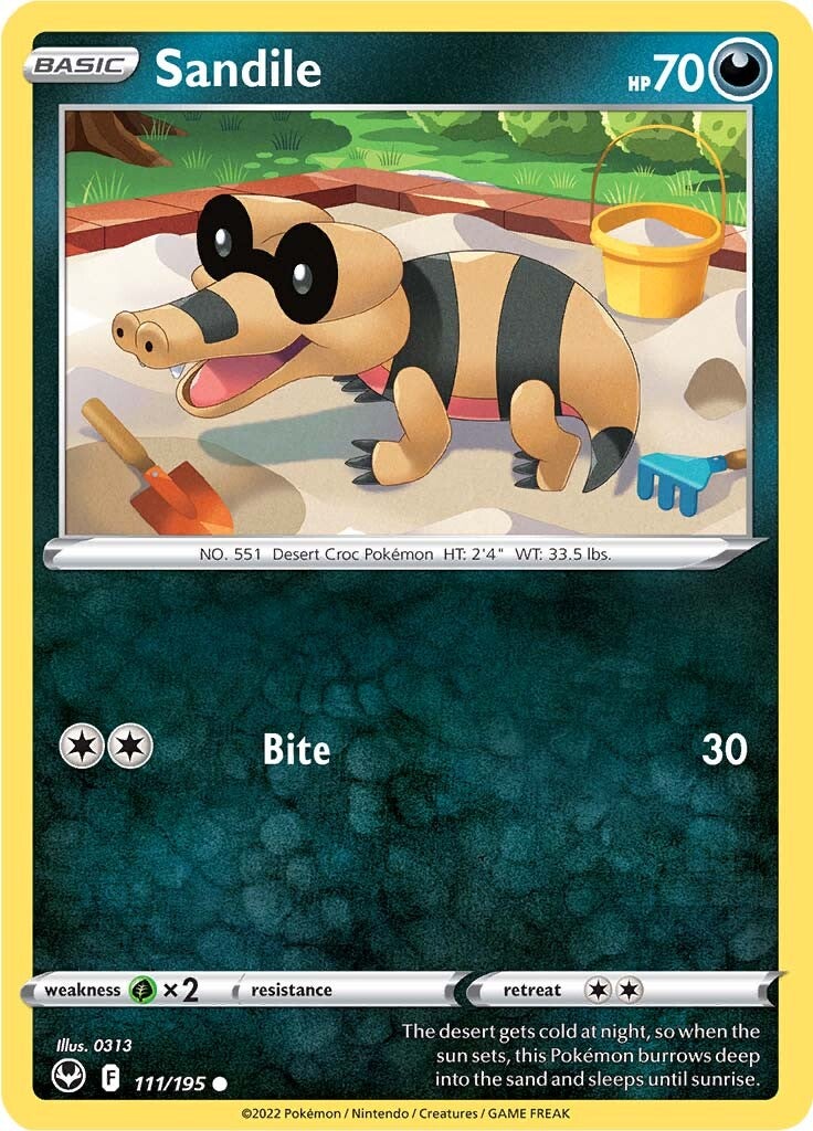 Sandile (111/195) [Sword & Shield: Silver Tempest] | Total Play