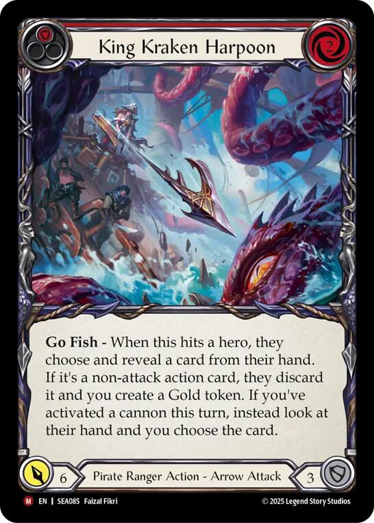 King Kraken Harpoon (Rainbow Foil) [SEA085] (High Seas)  Rainbow Foil | Total Play