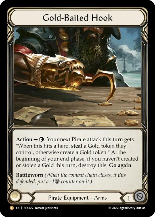 Gold-Baited Hook (Rainbow Foil) [SEA125] (High Seas)  Rainbow Foil | Total Play
