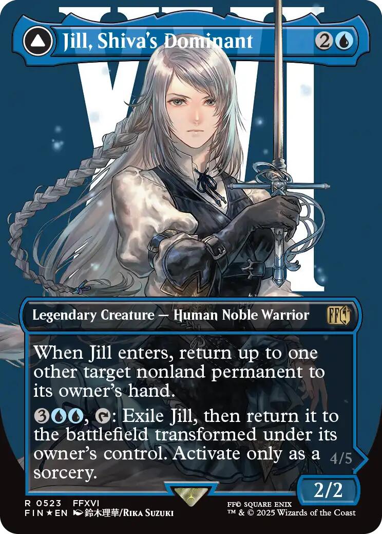Jill, Shiva's Dominant // Shiva, Warden of Ice (Borderless) (Surge Foil) [FINAL FANTASY] | Total Play