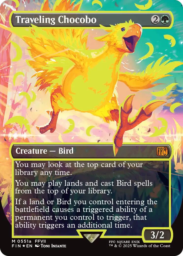 Traveling Chocobo (Borderless) (Neon Ink Yellow) [FINAL FANTASY] | Total Play