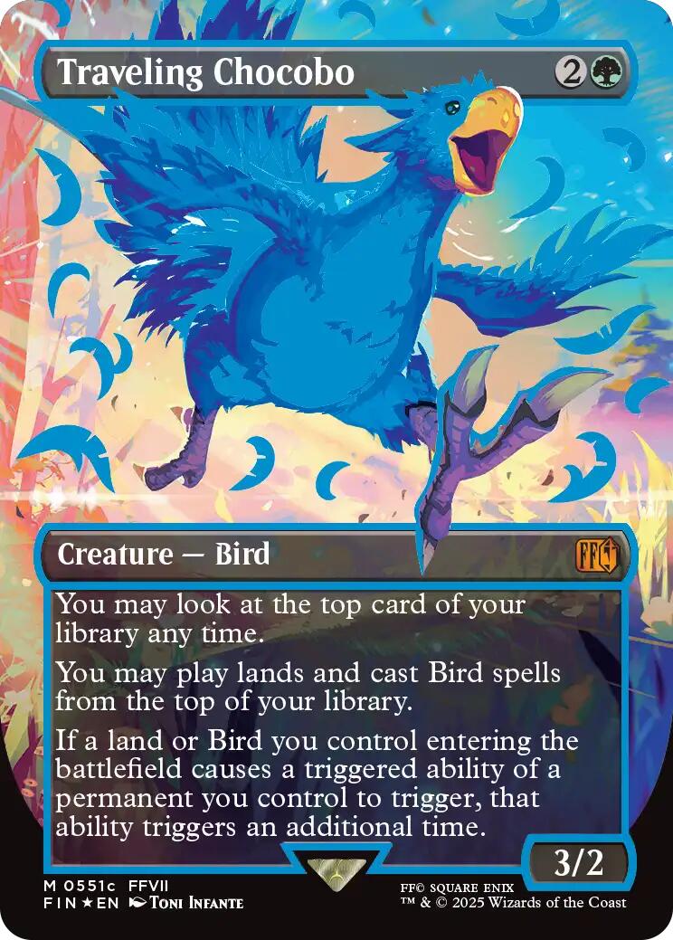 Traveling Chocobo (Borderless) (Neon Ink Blue) [FINAL FANTASY] | Total Play