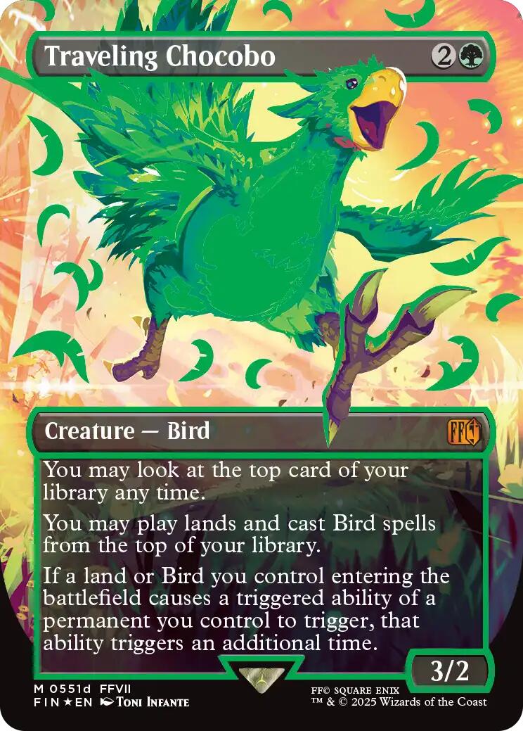 Traveling Chocobo (Borderless) (Neon Ink Green) [FINAL FANTASY] | Total Play