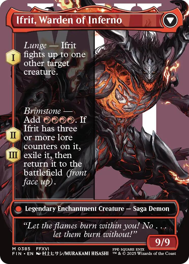 Clive, Ifrit's Dominant // Ifrit, Warden of Inferno (Borderless) (0385) [FINAL FANTASY] | Total Play