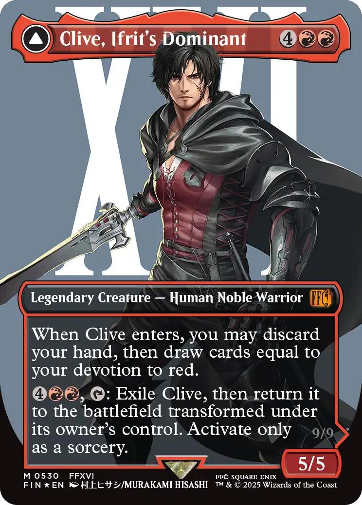 Clive, Ifrit's Dominant // Ifrit, Warden of Inferno (Borderless) (Surge Foil) [FINAL FANTASY] | Total Play