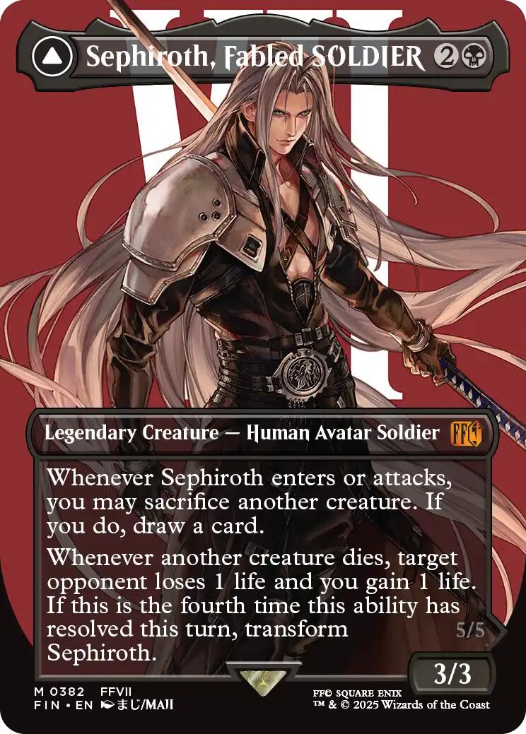 Sephiroth, Fabled SOLDIER // Sephiroth, One-Winged Angel (Borderless) (0382) [FINAL FANTASY] | Total Play