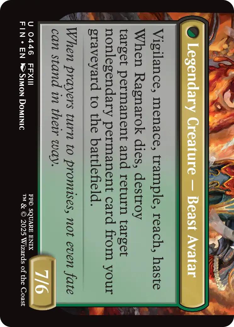 Fang, Fearless l'Cie (Extended Art) [FINAL FANTASY] | Total Play