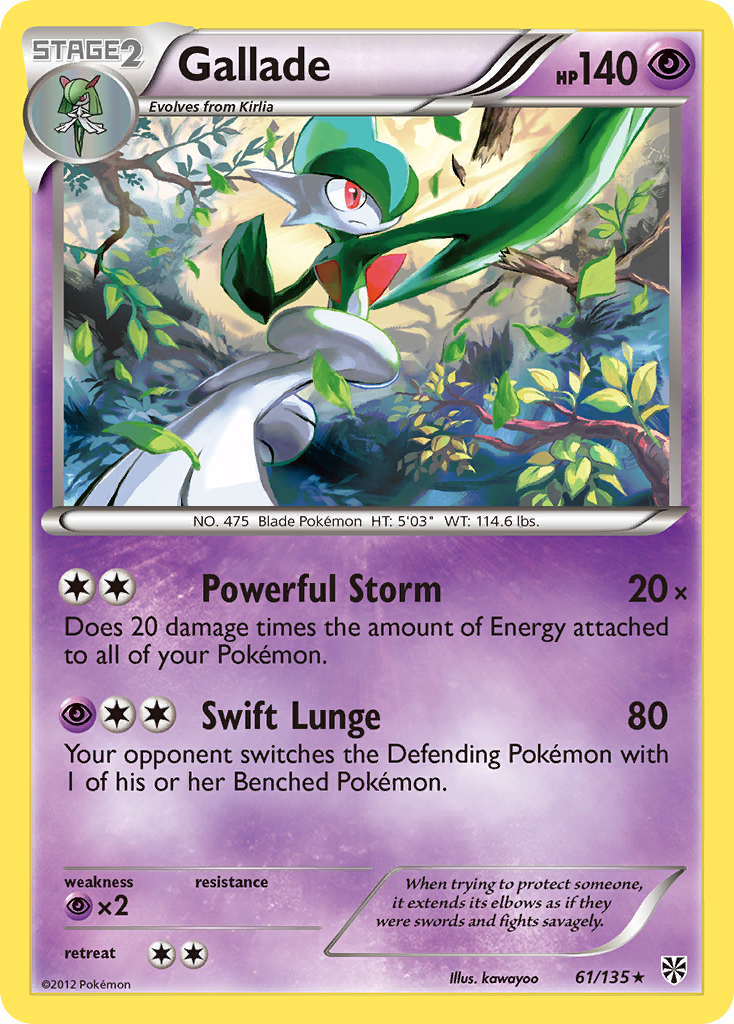 Gallade (61/135) [Black & White: Plasma Storm] | Total Play