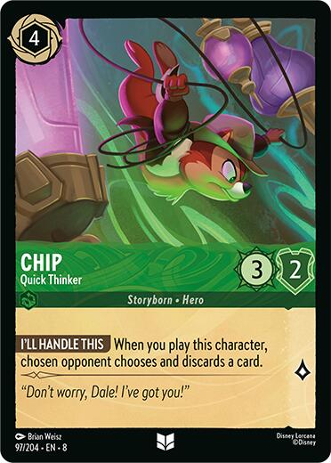 Chip - Quick Thinker (97/204) [Reign of Jafar] | Total Play