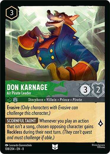 Don Karnage - Air Pirate Leader (108/204) [Reign of Jafar] | Total Play