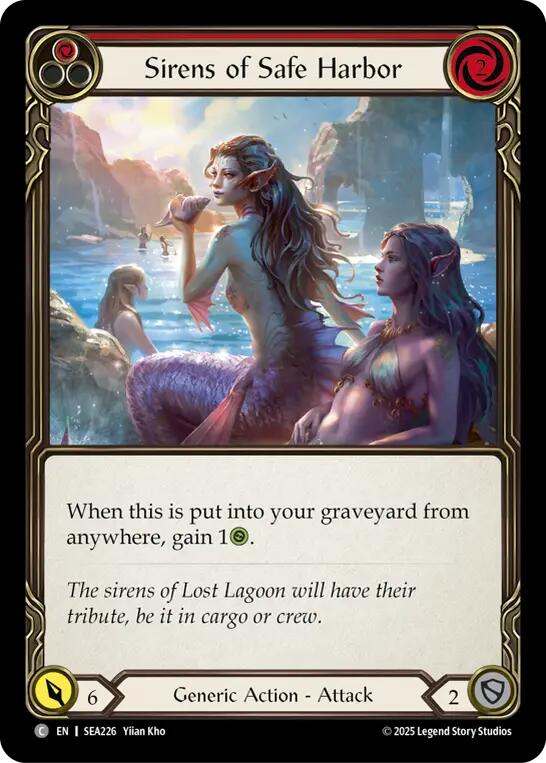 Sirens of Safe Harbor (Red) [SEA226] (High Seas)  Rainbow Foil | Total Play