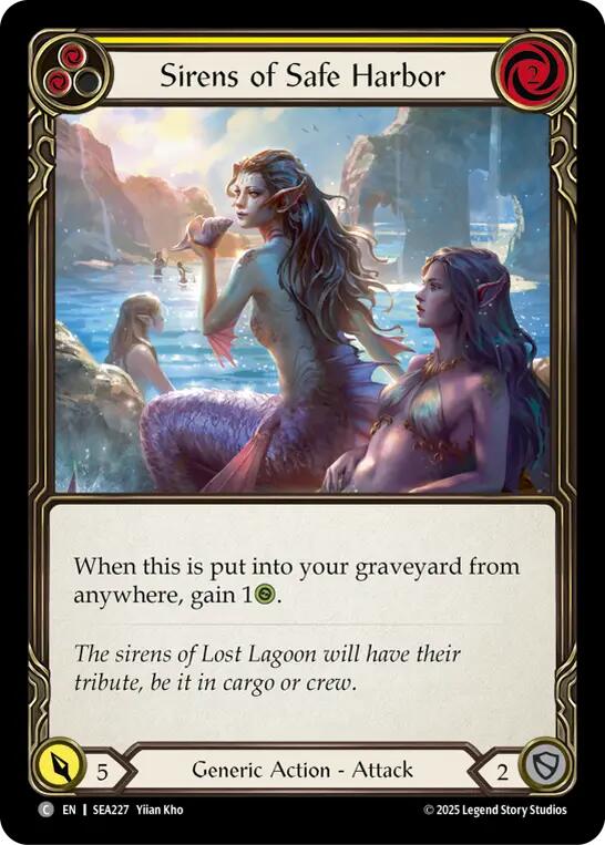 Sirens of Safe Harbor (Yellow) [SEA227] (High Seas)  Rainbow Foil | Total Play