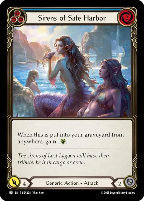 Sirens of Safe Harbor (Blue) [SEA228] (High Seas)  Rainbow Foil | Total Play