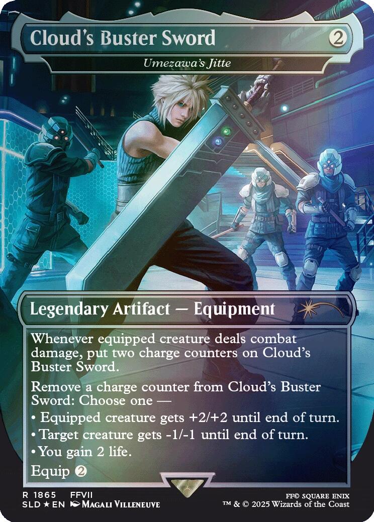 Cloud's Buster Sword - Umezawa's Jitte (Rainbow Foil) [Secret Lair Drop Series] | Total Play