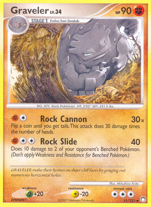 Graveler (51/123) [Diamond & Pearl: Mysterious Treasures] | Total Play