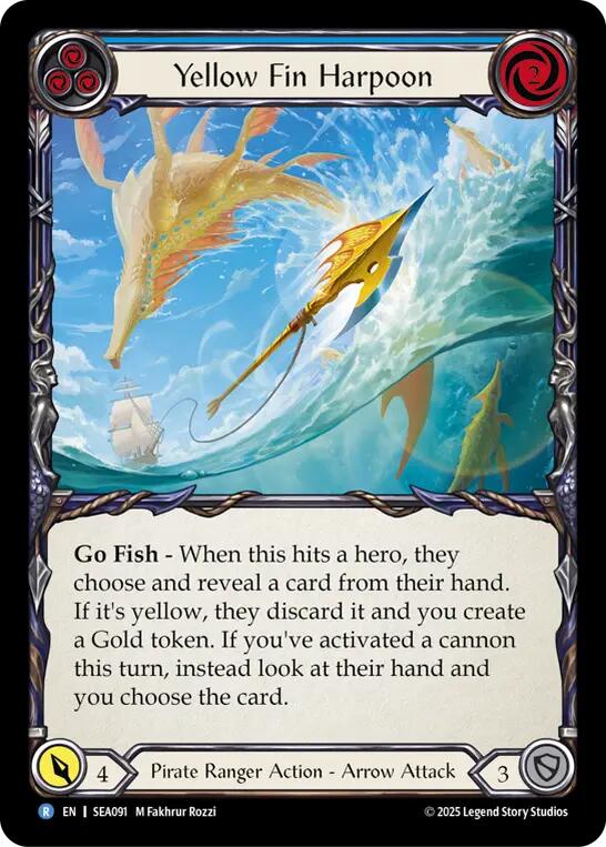 Yellow Fin Harpoon [SEA091] (High Seas)  Rainbow Foil | Total Play