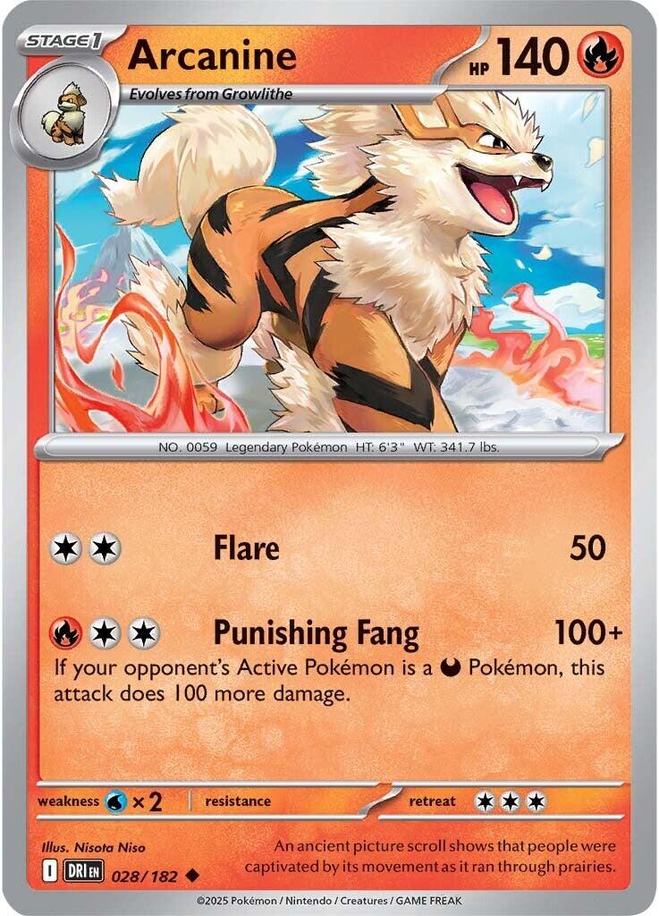 Arcanine (028/182) [Scarlet & Violet: Destined Rivals] | Total Play