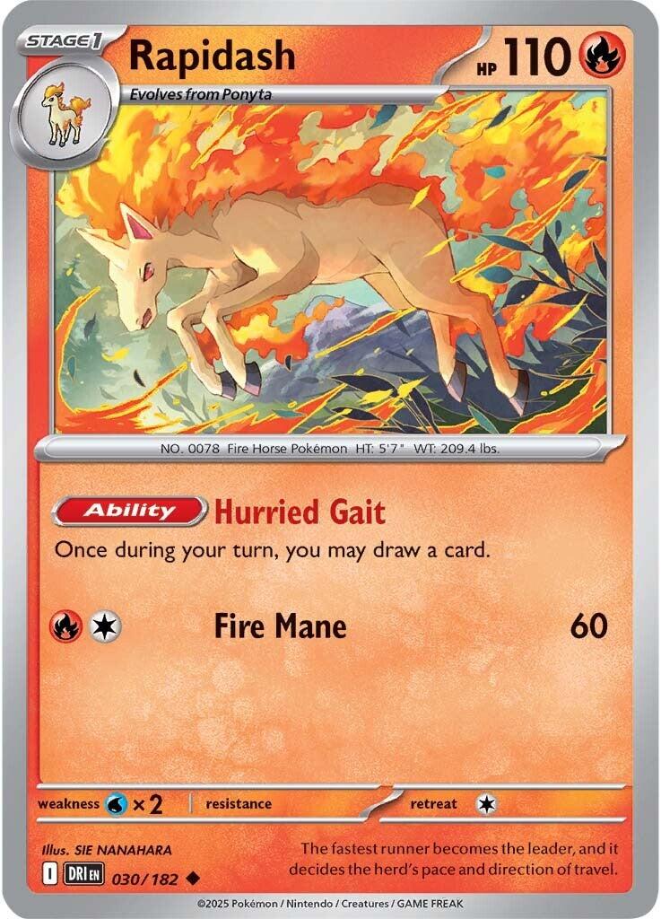 Rapidash (030/182) [Scarlet & Violet: Destined Rivals] | Total Play