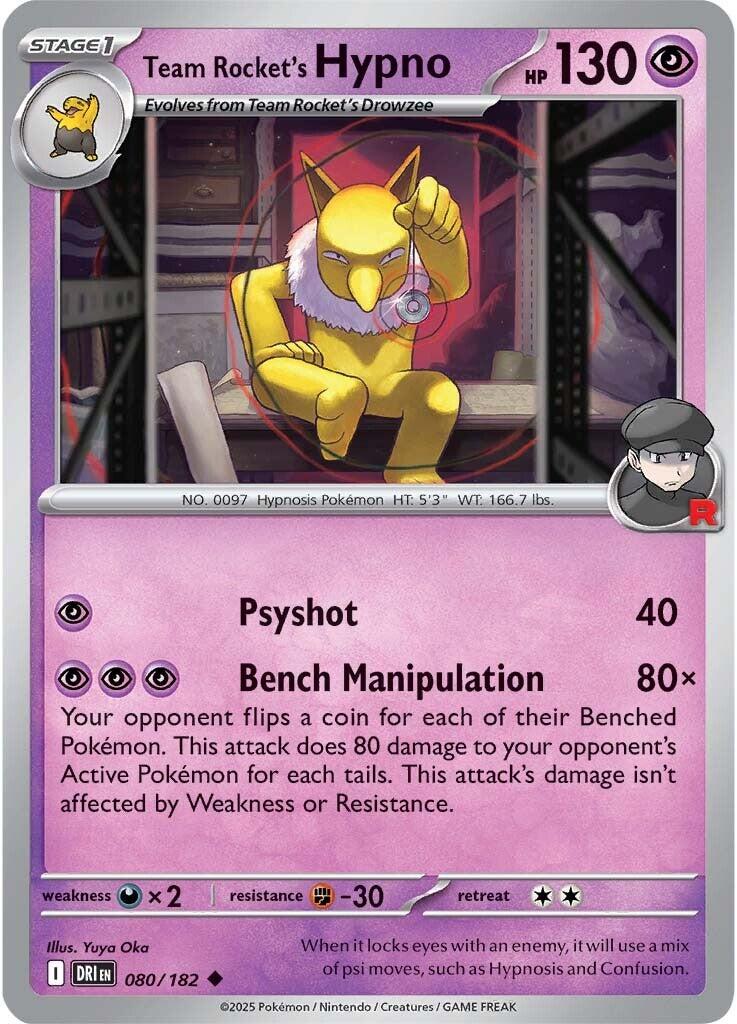 Team Rocket's Hypno (080/182) [Scarlet & Violet: Destined Rivals] | Total Play