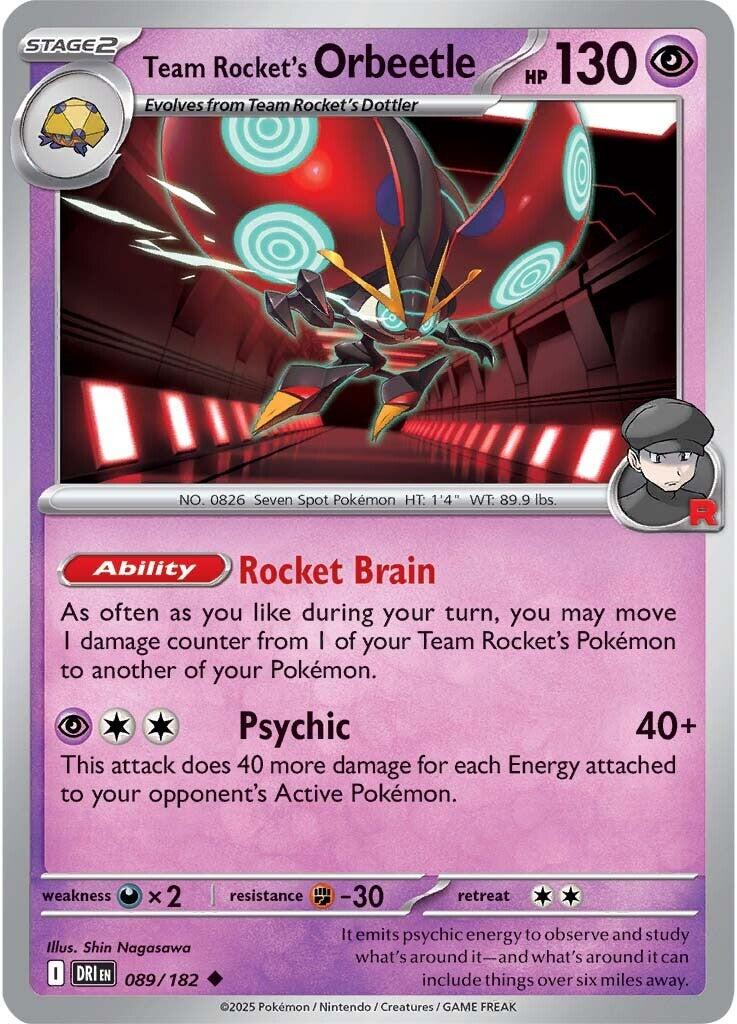 Team Rocket's Orbeetle (089/182) [Scarlet & Violet: Destined Rivals] | Total Play