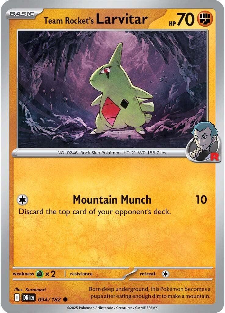 Team Rocket's Larvitar (094/182) [Scarlet & Violet: Destined Rivals] | Total Play