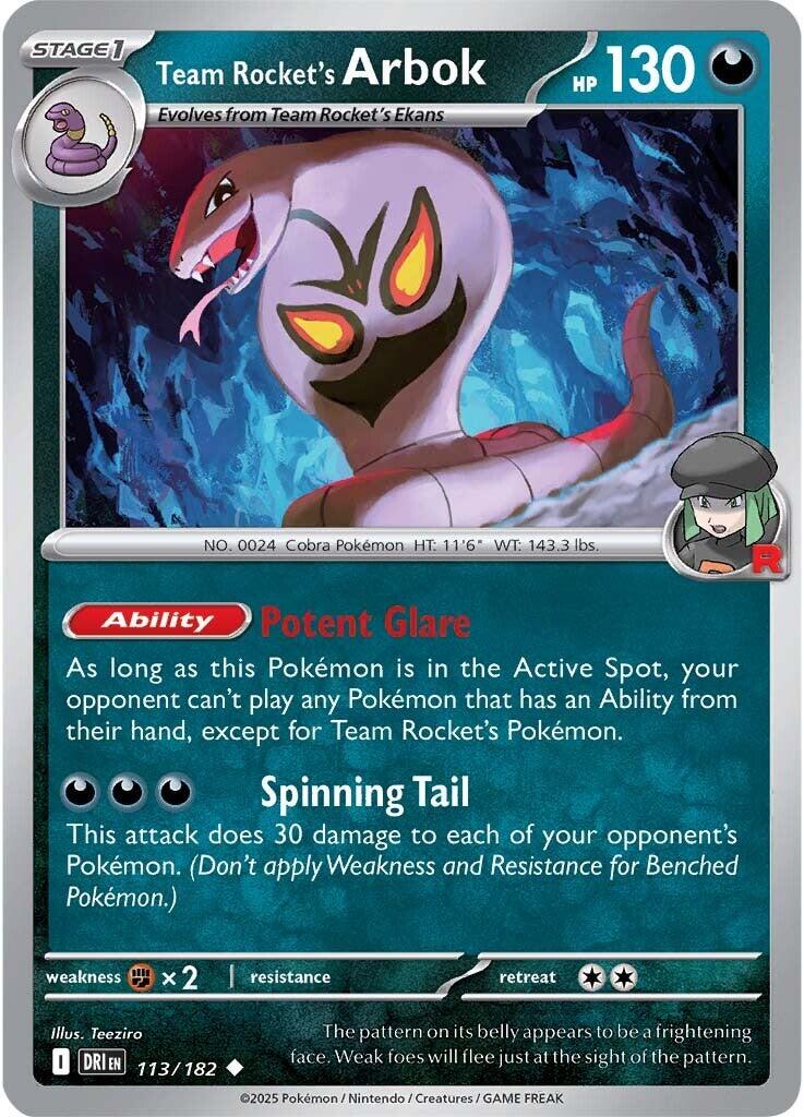 Team Rocket's Arbok (113/182) [Scarlet & Violet: Destined Rivals] | Total Play