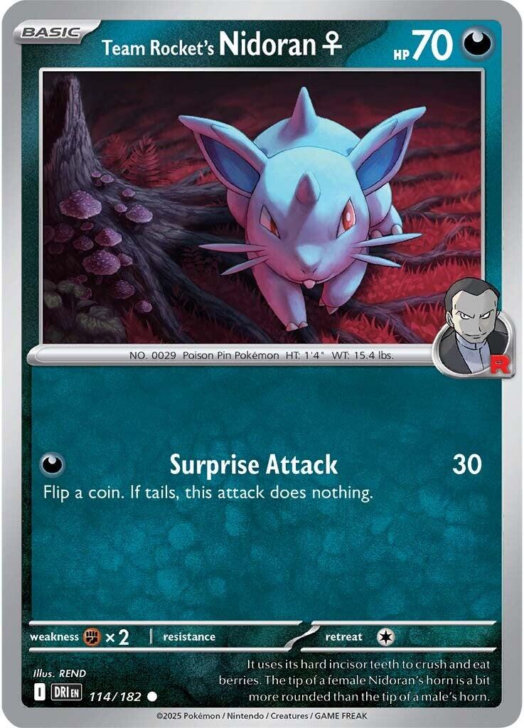 Team Rocket's Nidoran (114/182) [Scarlet & Violet: Destined Rivals] | Total Play