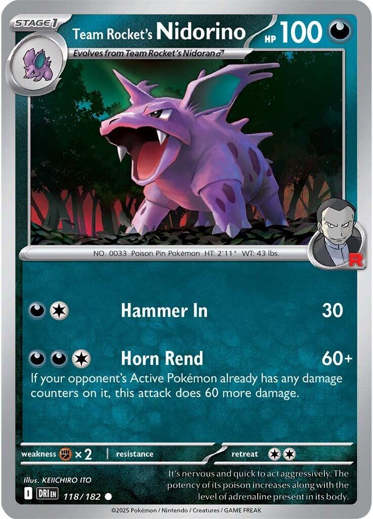 Team Rocket's Nidorino (118/182) [Scarlet & Violet: Destined Rivals] | Total Play