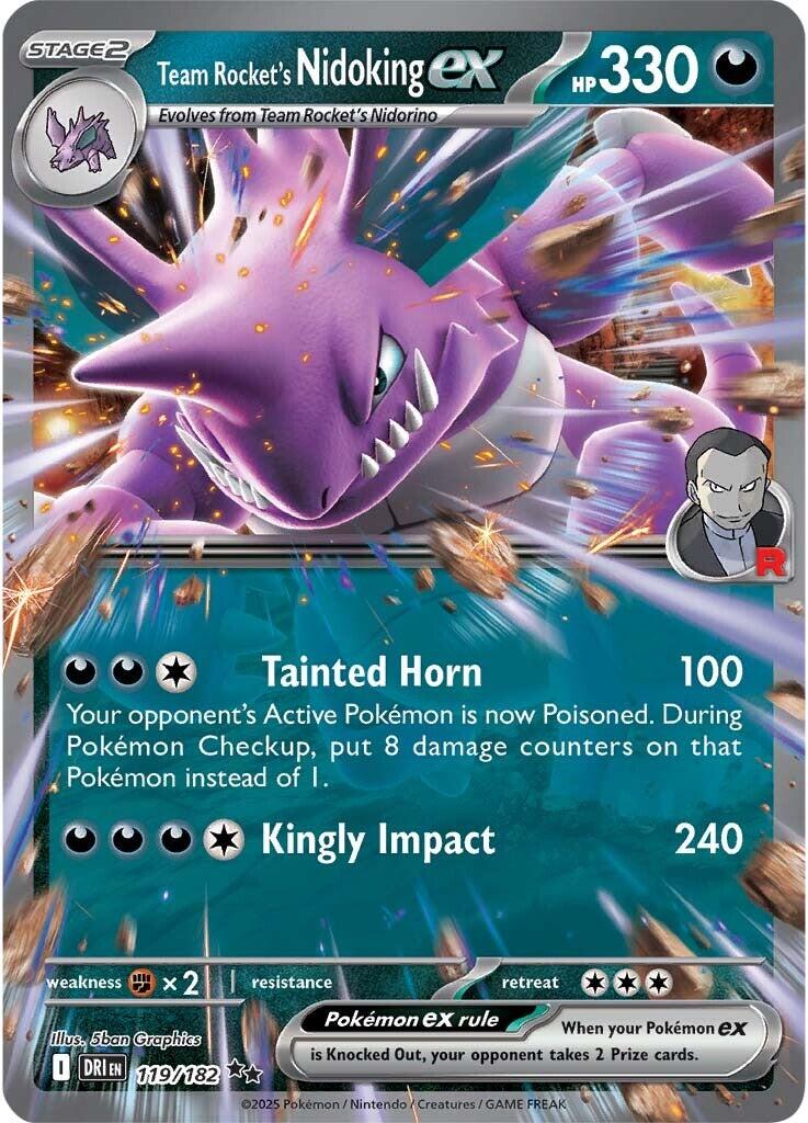 Team Rocket's Nidoking ex (119/182) [Scarlet & Violet: Destined Rivals] | Total Play
