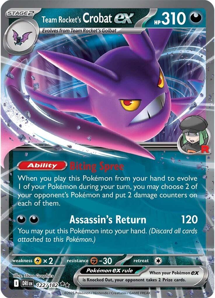 Team Rocket's Crobat ex (122/182) [Scarlet & Violet: Destined Rivals] | Total Play