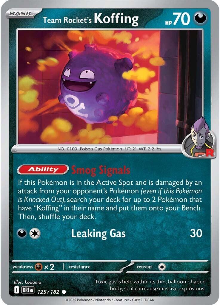 Team Rocket's Koffing (125/182) [Scarlet & Violet: Destined Rivals] | Total Play