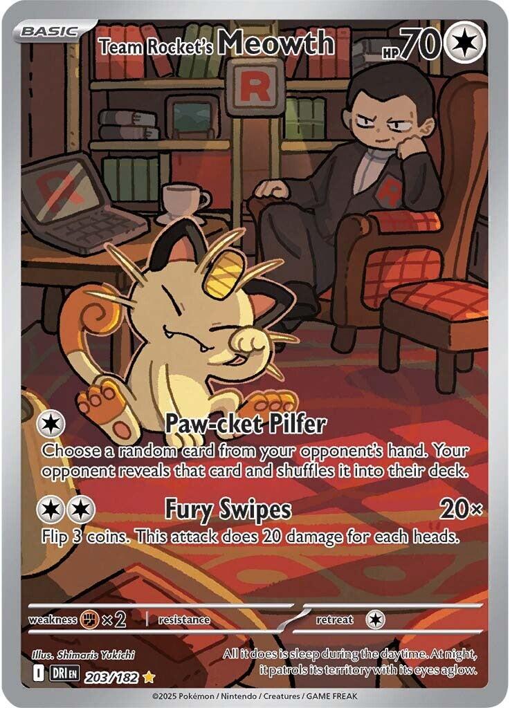 Team Rocket's Meowth (203/182) [Scarlet & Violet: Destined Rivals] | Total Play