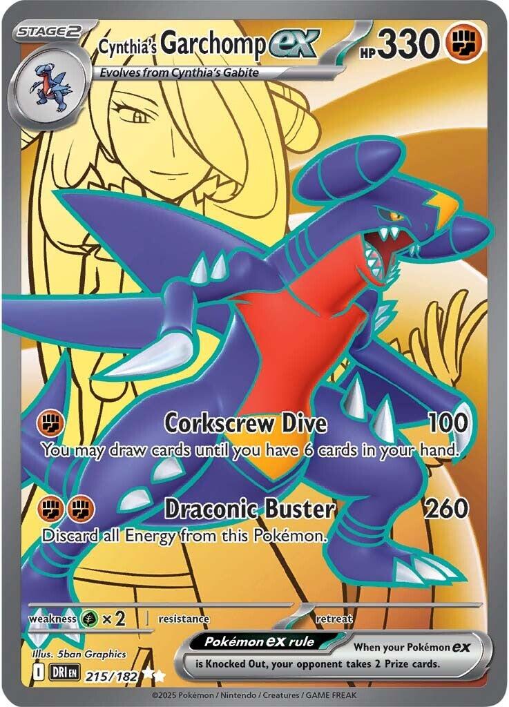 Cynthia's Garchomp ex (215/182) [Scarlet & Violet: Destined Rivals] | Total Play