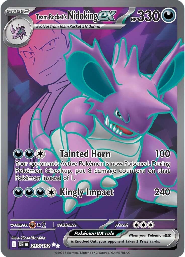 Team Rocket's Nidoking ex (216/182) [Scarlet & Violet: Destined Rivals] | Total Play