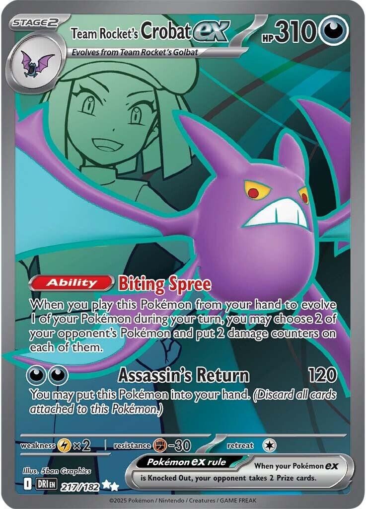 Team Rocket's Crobat ex (217/182) [Scarlet & Violet: Destined Rivals] | Total Play