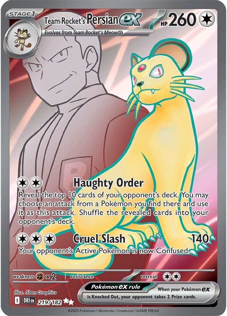 Team Rocket's Persian ex (219/182) [Scarlet & Violet: Destined Rivals] | Total Play