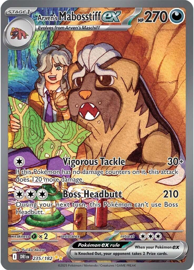 Arven's Mabosstiff ex (235/182) [Scarlet & Violet: Destined Rivals] | Total Play