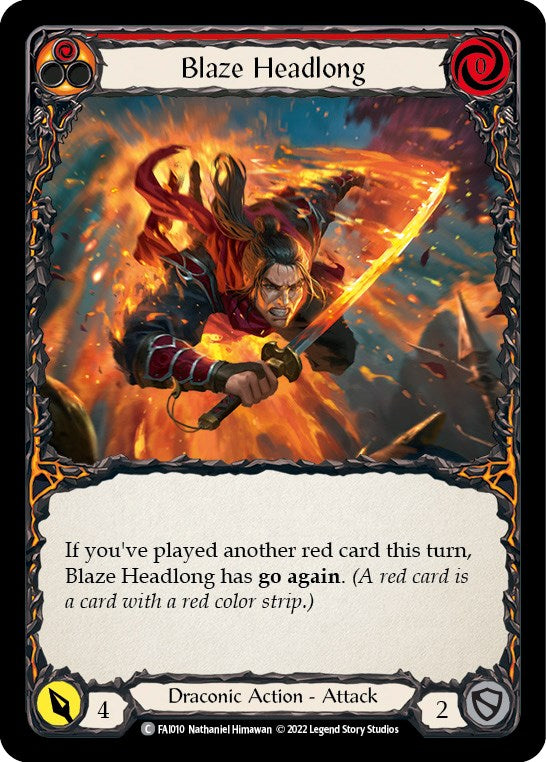 Blaze Headlong [FAI010] (Uprising Fai Blitz Deck) | Total Play