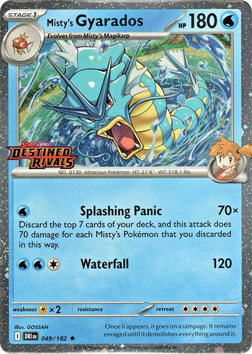 Misty's Gyarados (049/182) (Destined Rivals Stamp) [Scarlet & Violet: Destined Rivals] | Total Play