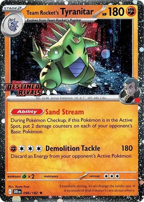 Team Rocket's Tyranitar (096/182) (Destined Rivals Stamp) [Scarlet & Violet: Destined Rivals] | Total Play
