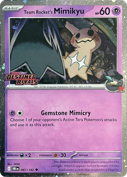Team Rocket's Mimikyu (087/182) (Destined Rivals Stamp) [Scarlet & Violet: Destined Rivals] | Total Play
