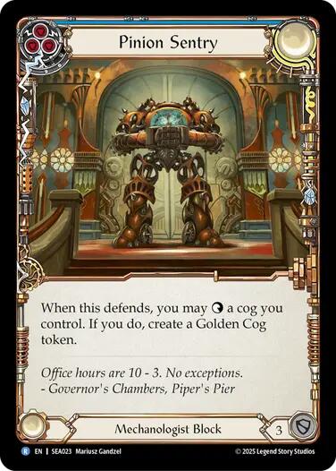 Pinion Sentry [SEA023] (High Seas)  Rainbow Foil | Total Play