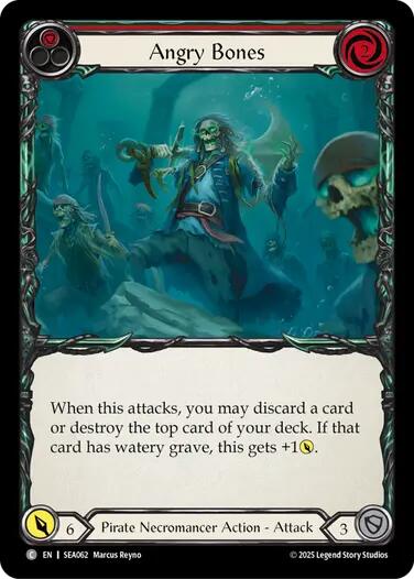 Angry Bones (Red) [SEA062] (High Seas)  Rainbow Foil | Total Play