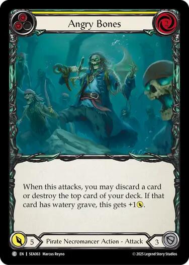 Angry Bones (Yellow) [SEA063] (High Seas)  Rainbow Foil | Total Play