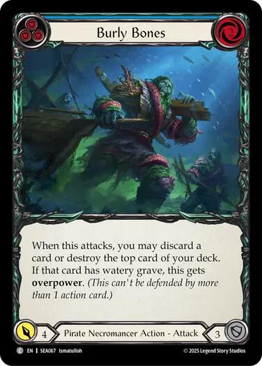 Burly Bones (Blue) [SEA067] (High Seas)  Rainbow Foil | Total Play